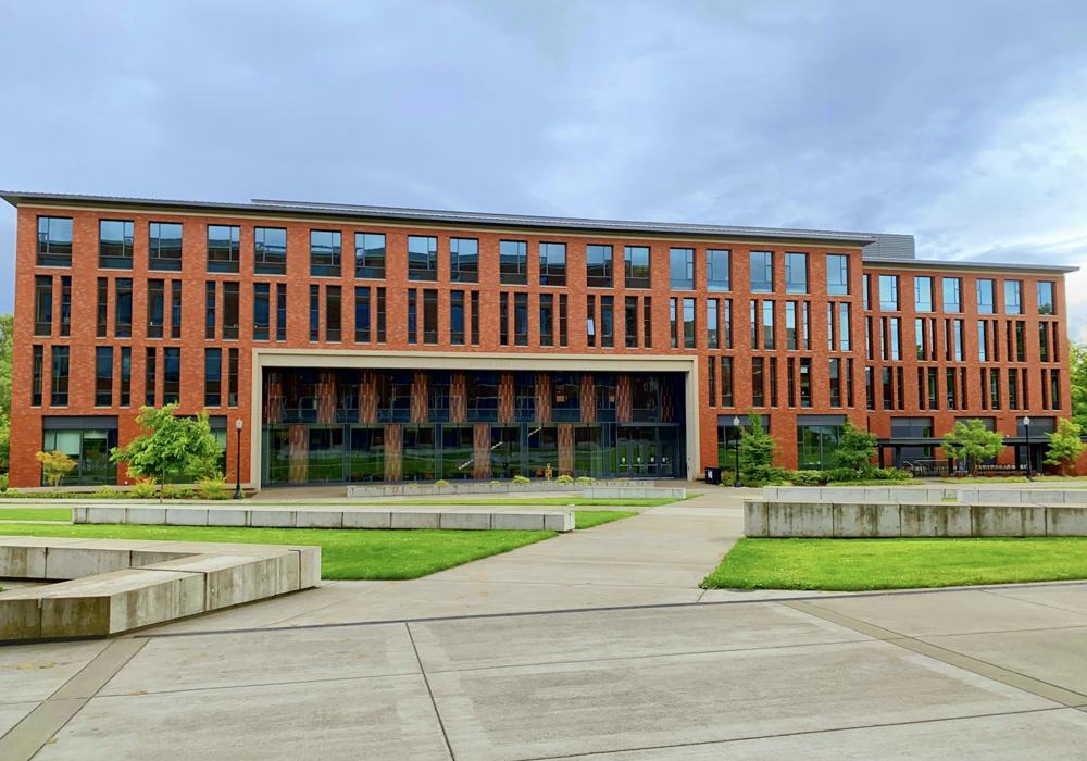 Front lawn and administrative block